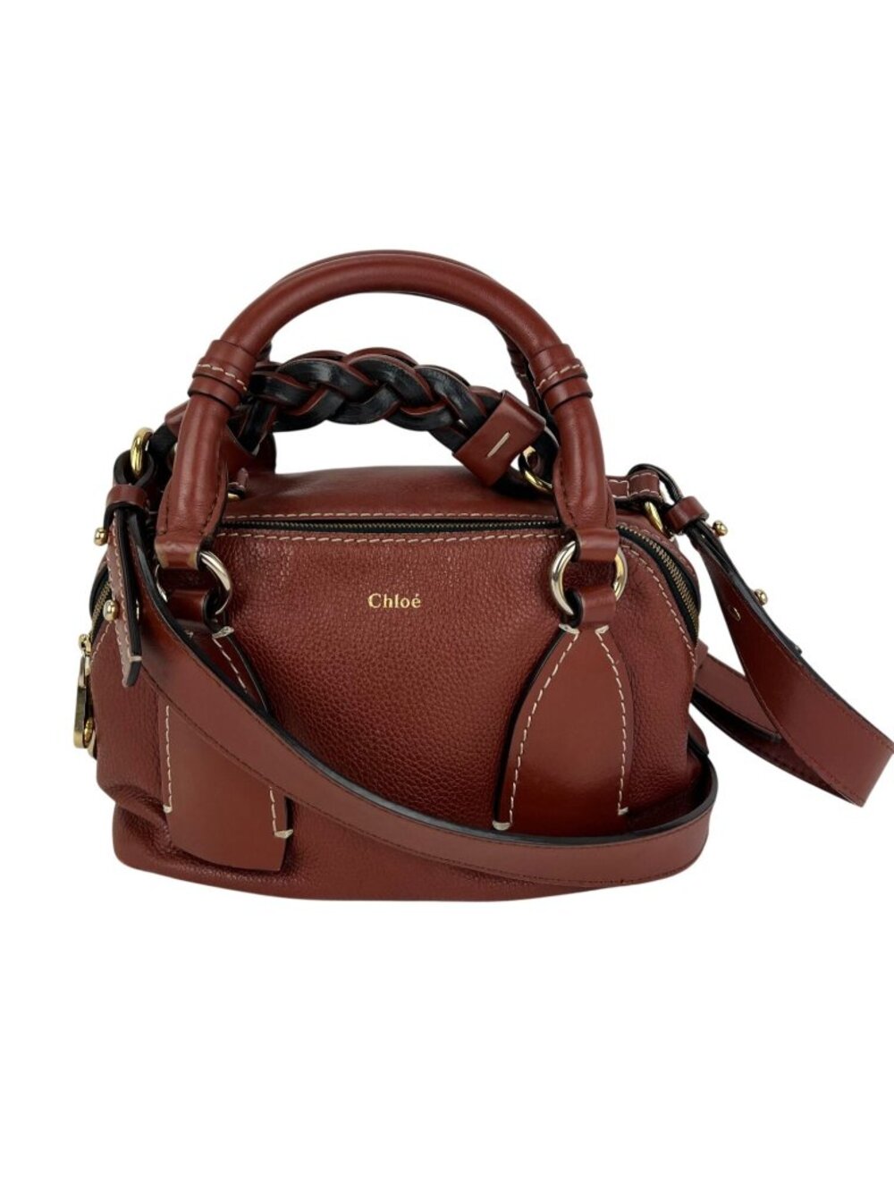 Chloe Calfskin Small Daria Sepla Brown satchel